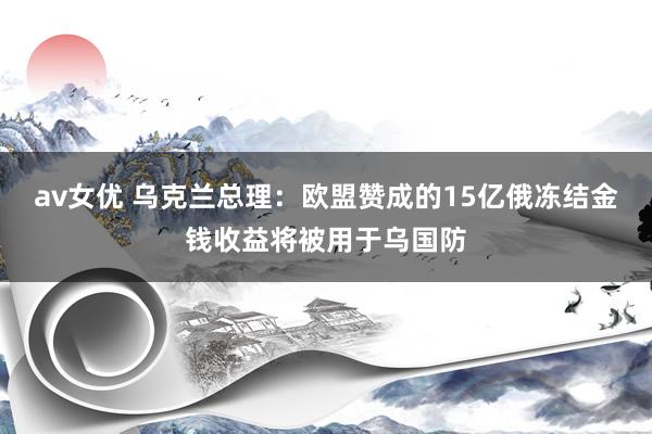 av女优 乌克兰总理：欧盟赞成的15亿俄冻结金钱收益将被用于乌国防