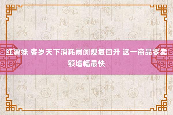 红薯妹 客岁天下消耗阛阓规复回升 这一商品零卖额增幅最快