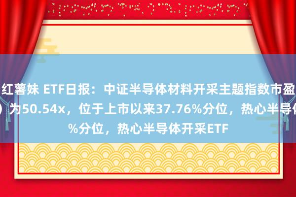 红薯妹 ETF日报：中证半导体材料开采主题指数市盈率（TTM）为50.54x，位于上市以来37.76%分位，热心半导体开采ETF