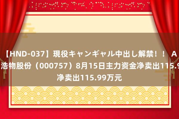 【HND-037】現役キャンギャル中出し解禁！！ ASUKA 浩物股份（000757）8月15日主力资金净卖出115.99万元