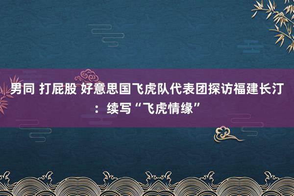 男同 打屁股 好意思国飞虎队代表团探访福建长汀：续写“飞虎情缘”