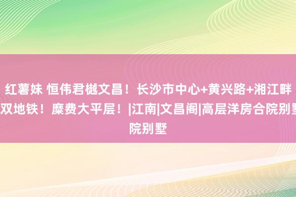 红薯妹 恒伟君樾文昌！长沙市中心+黄兴路+湘江畔+双地铁！糜费大平层！|江南|文昌阁|高层洋房合院别墅